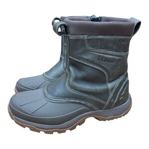 LL Bean Storm Chaser 5 Men's size 8.5  Green  Leather Waterproof Duck Boots